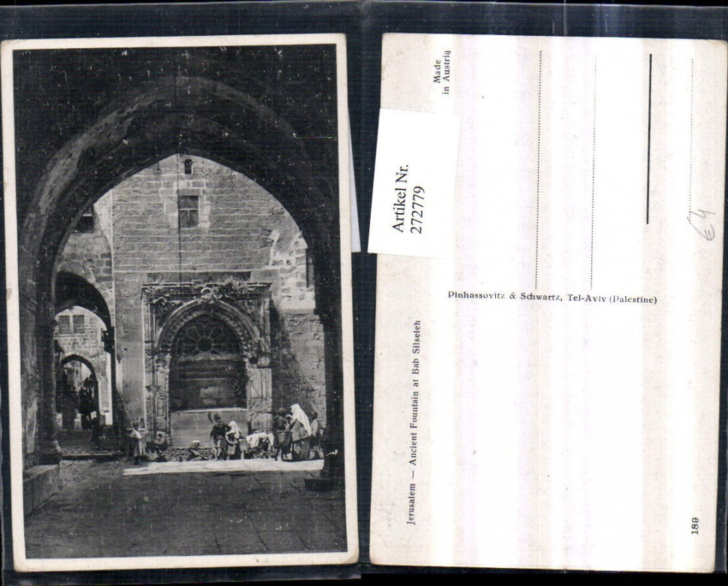 272779,Israel Jerusalem Ancient Fountain at Bab Silseleh Ansicht