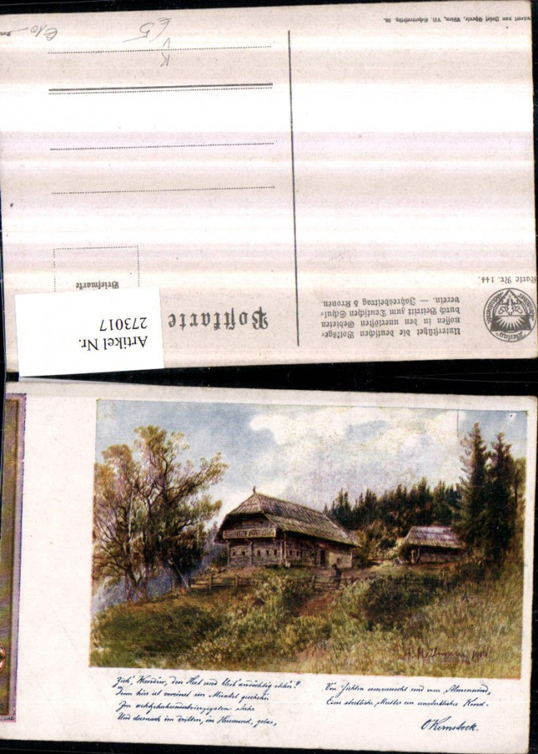 273017,Deutscher Schulverein 144 Künstler A. Heilmann Roseggers Geburtshaus b. Krieglach Text