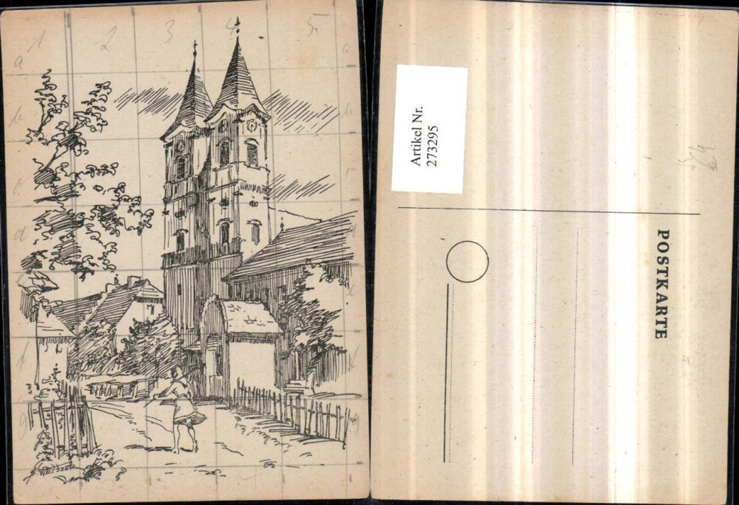 273295,Künstler AK S. Weiszer Kirche Kapelle Straßenansicht