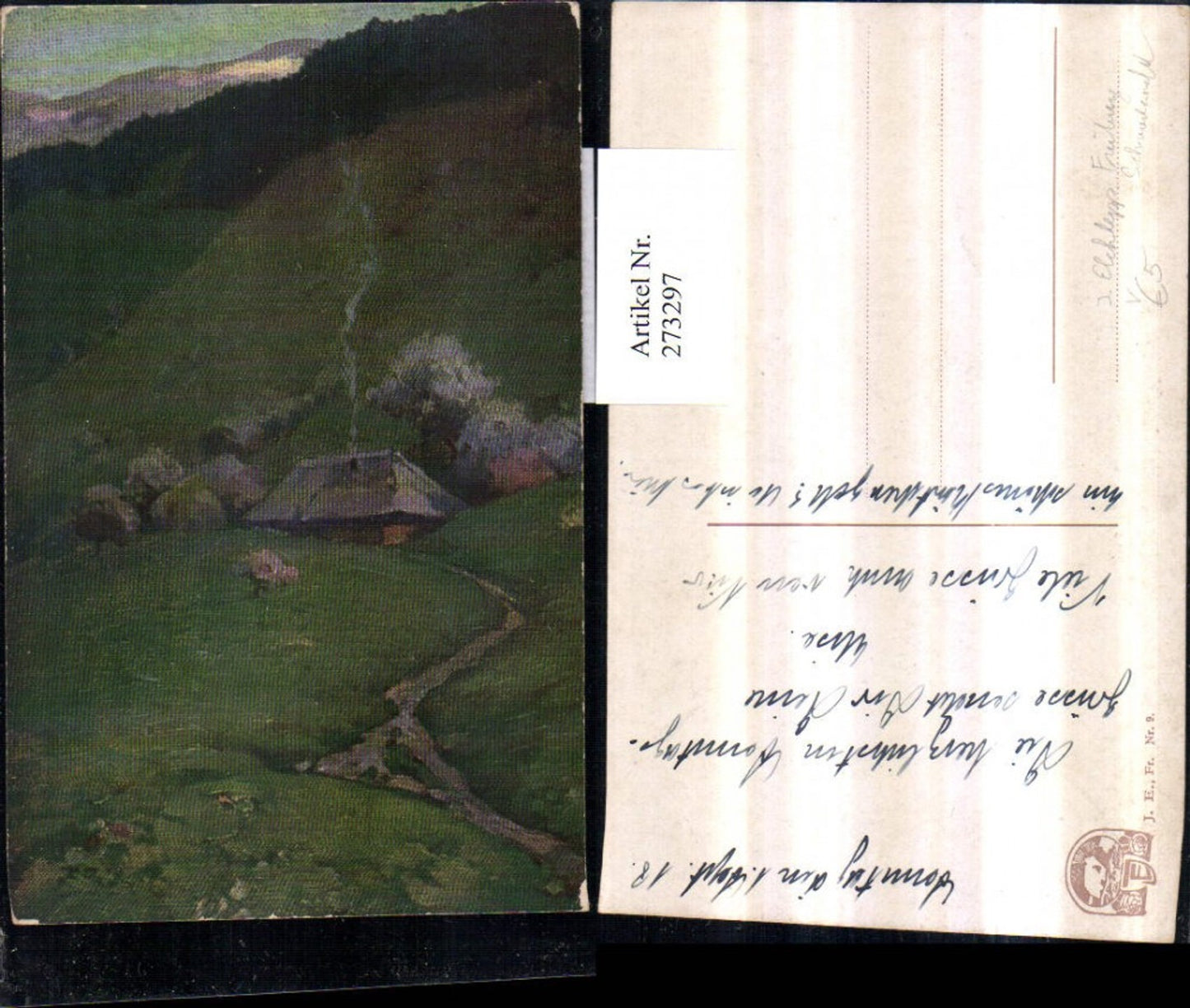 273297,Künstler AK Schwarzwaldhaus Landschaft pub J. Elchlepp Freiburg 9