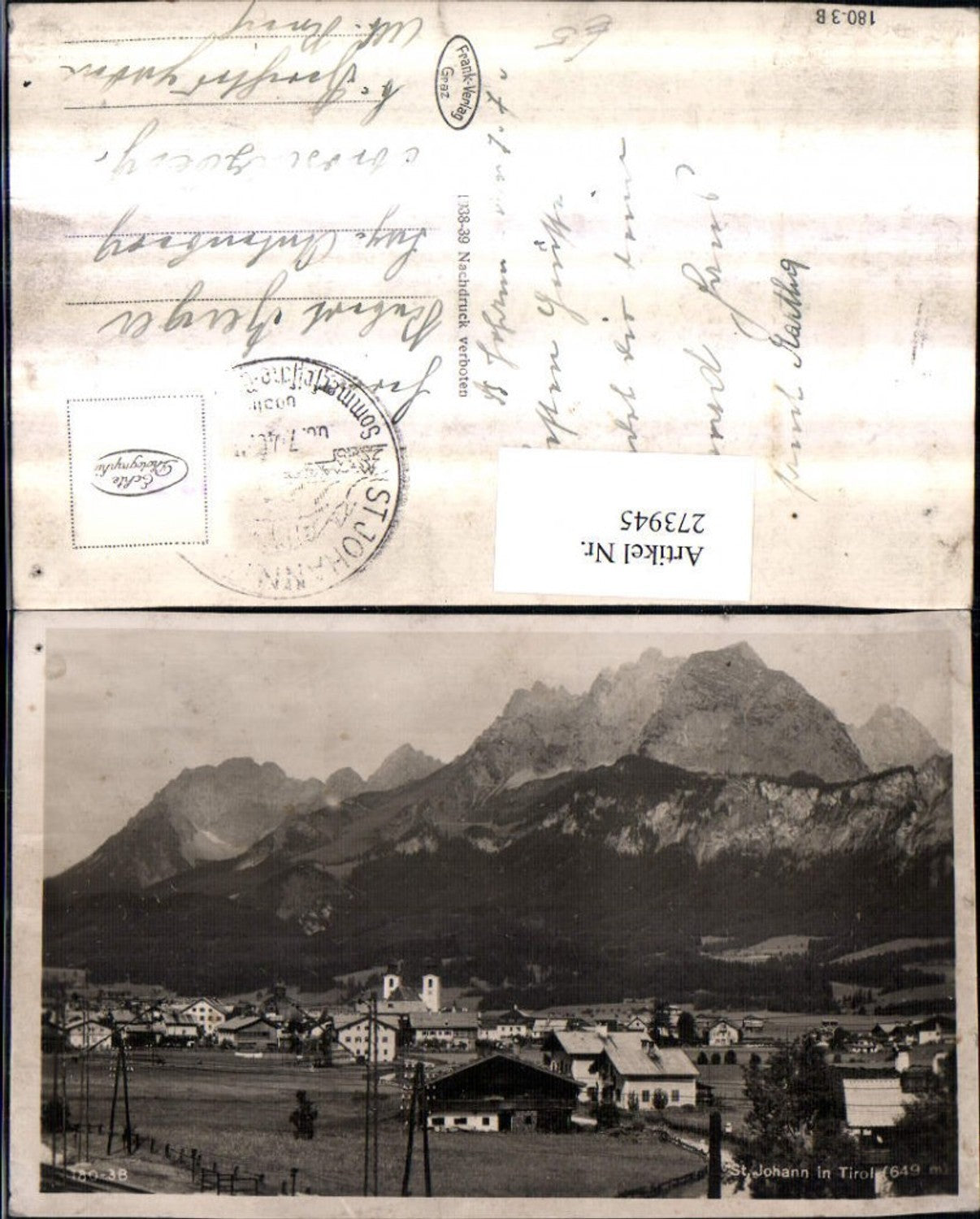 Alte Ansichtskarte – Old Postcard