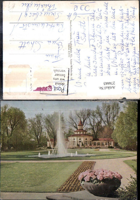 274443,Ludwigshafen am Rhein Ebertpark Springbrunnen Fontäne Pavillon