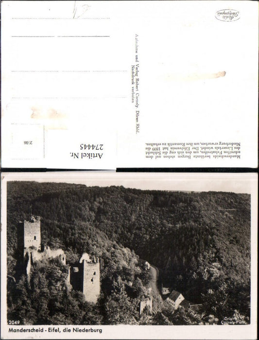 274445,Manderscheid in d. Eifel Niederburg Burg Ruine