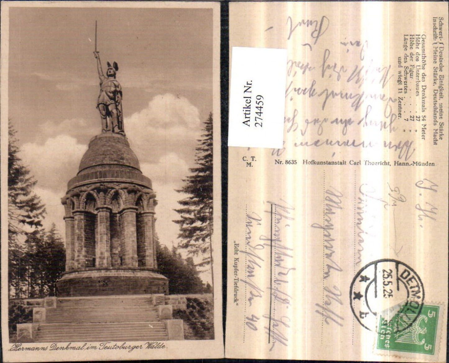 274459,Hermanns-Denkmal im Teutoburger Walde b. Detmold