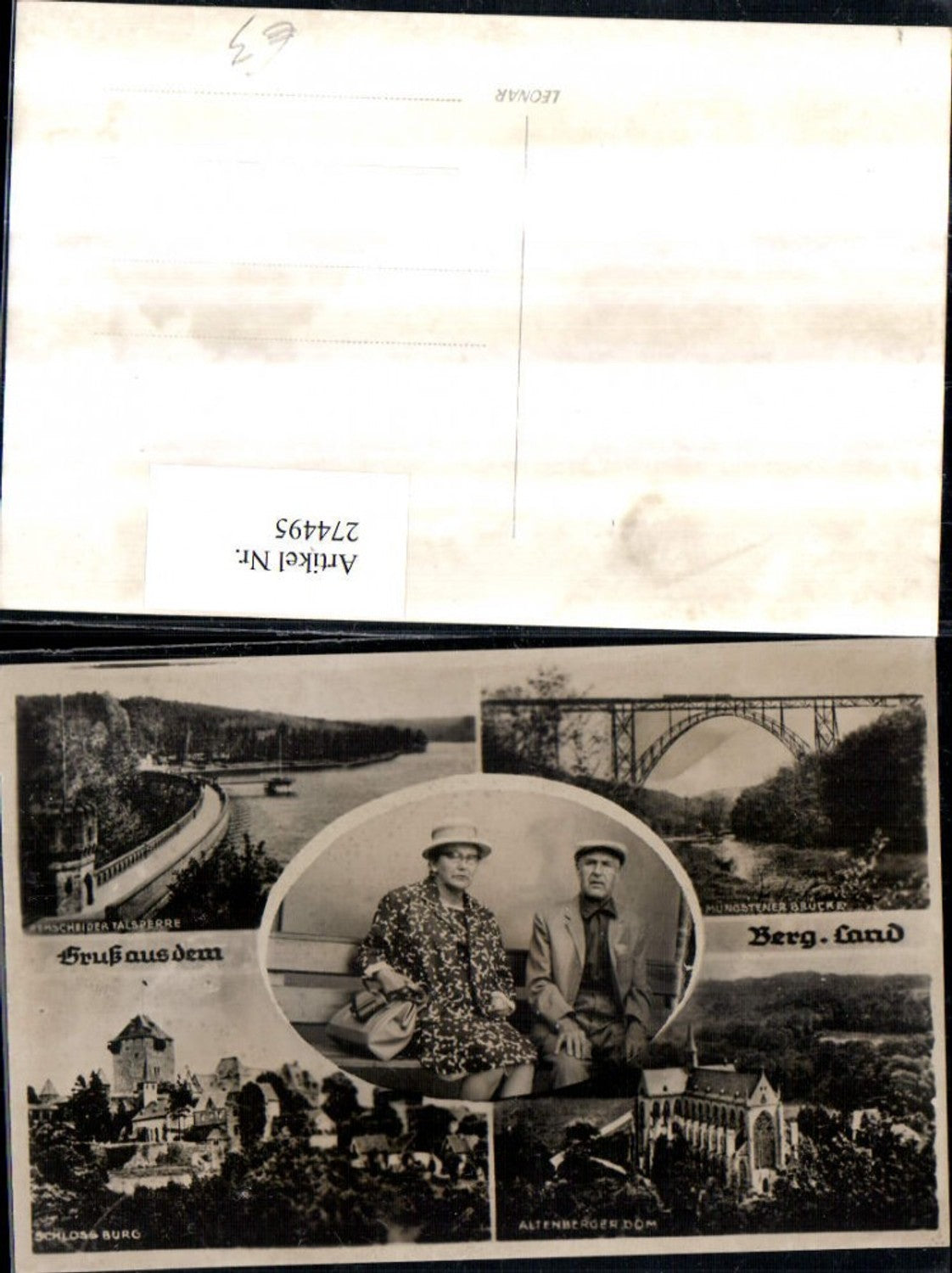 274495,Bergisches Land Schloss Burg Remscheider Talsperre Müngstener-Brücke Altenberger Dom Mehrbildkarte