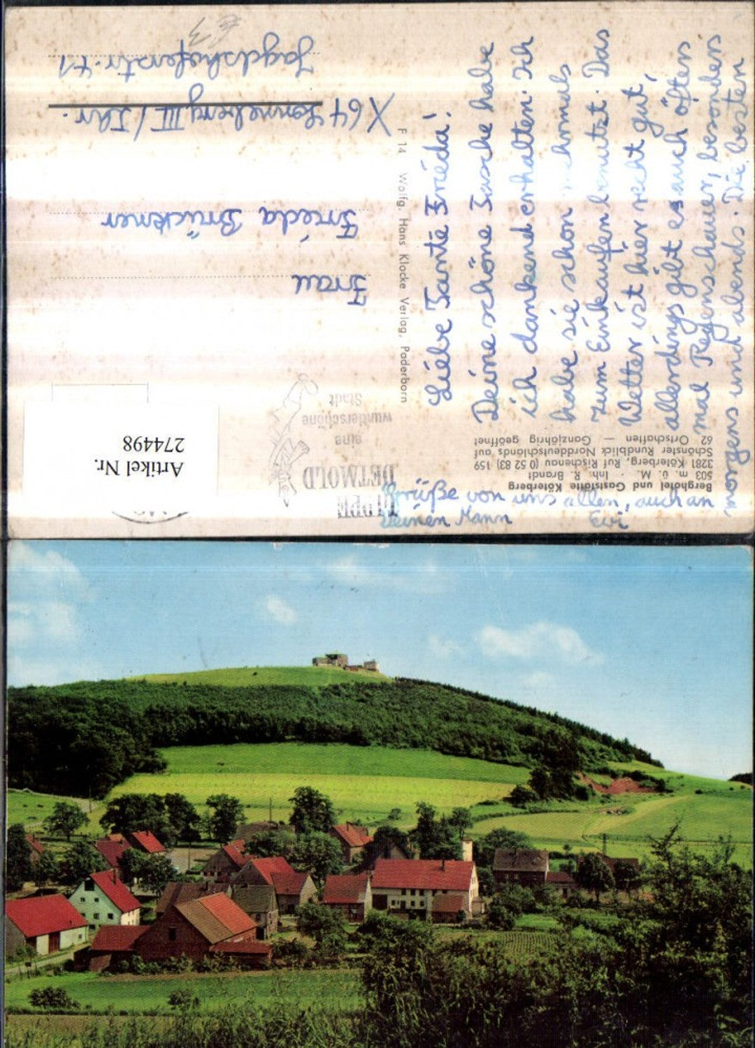 274498,Köterberg b. Rischenau Teilansicht Berghotel u. Gaststätte