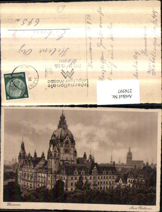 274597,Hannover Rathaus Gebäude