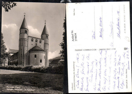 274634,Gernrode im Harz 1000-jährige Stiftskirche St. Cyriakus