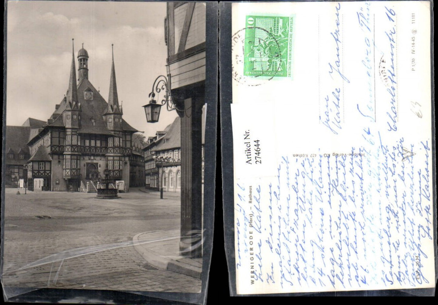 274644,Wernigerode im Harz Rathaus Brunnen