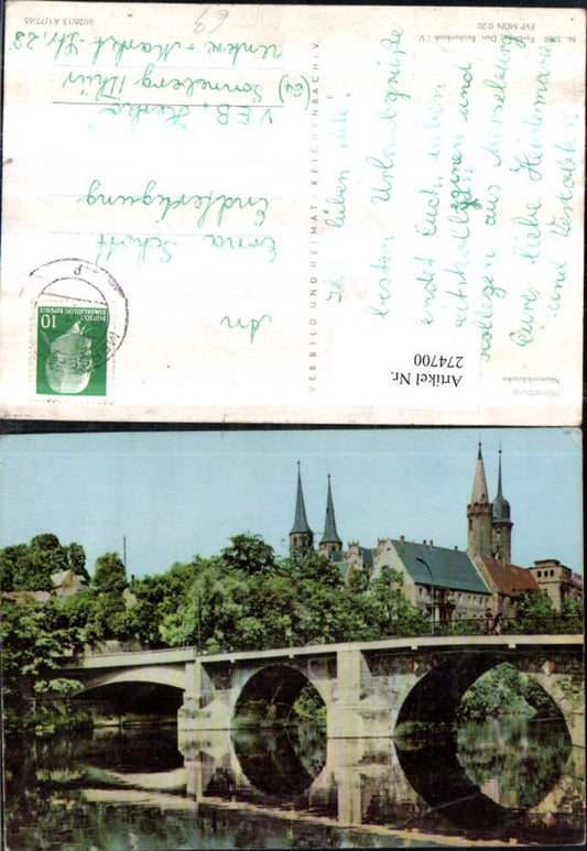 274700,Merseburg Neumarktbrücke Brücke Kirchentürme