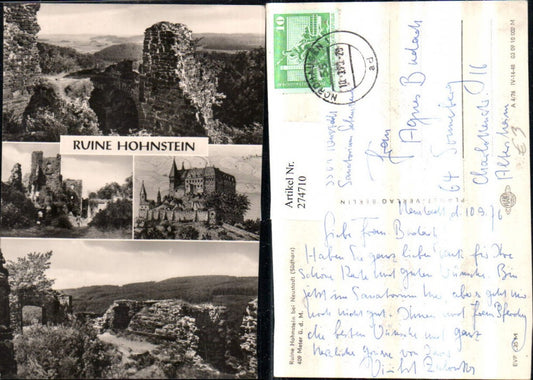 274710, Hohnstein ruins near Neustadt in the southern Harz Mountains, multi-image map