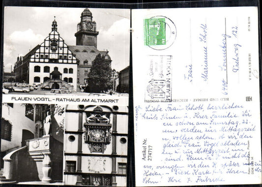 274717,Plauen im Vogtland Rathaus am Altmarkt Mehrbildkarte