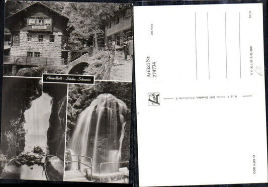 274734,Sächsische Schweiz Amselfall Wasserfall Mehrbildkarte