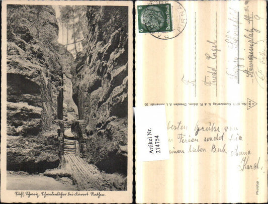 274754,Sächsische Schweiz Schwedenlöcher b. Rathen