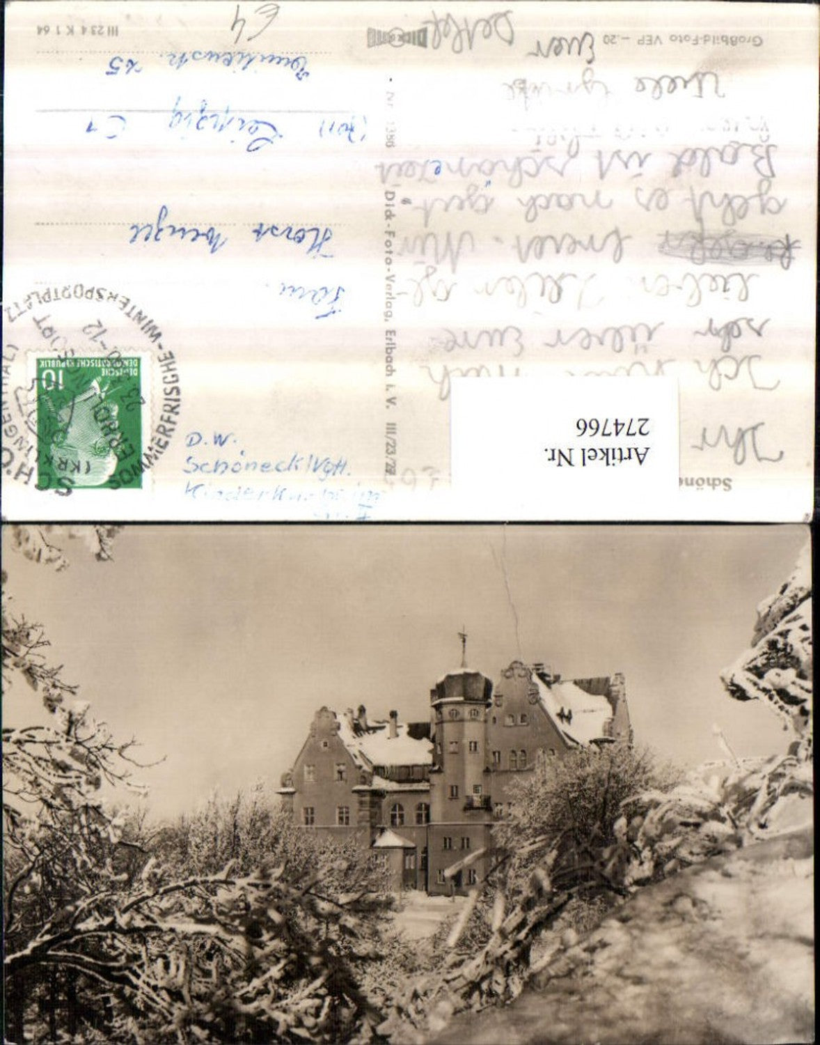 274766,Schöneck im Vogtland Rathaus Winterbild