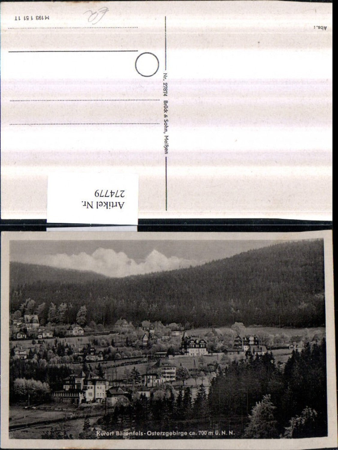 274779,Bärenfels im Osterzgebirge Teilansicht