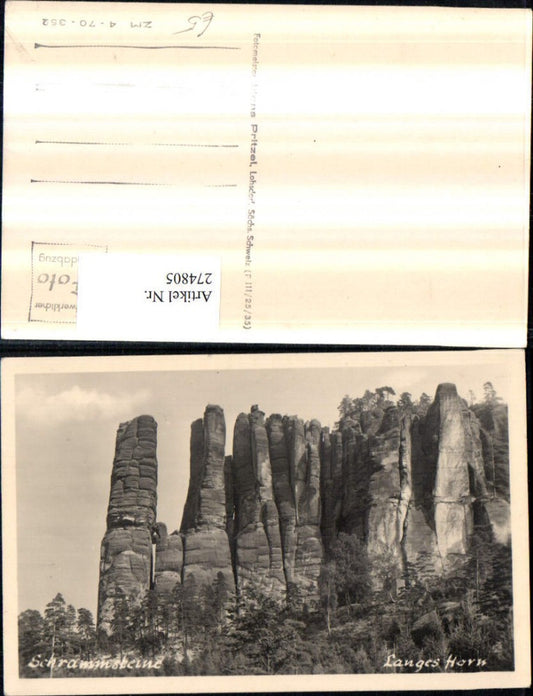 274805,Schrammsteine Langes Horn Felsen b. Bad Schandau