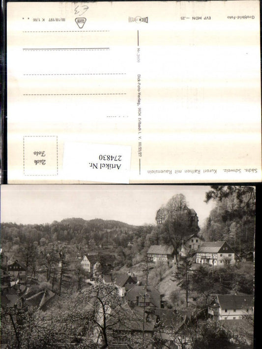274830,Sächsische Schweiz Rathen Teilansicht m. Rauenstein