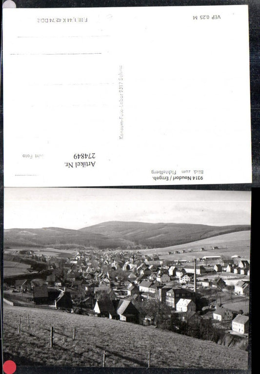 274849,Neudorf im Erzgebirge Totale Blick zum Fichtelberg