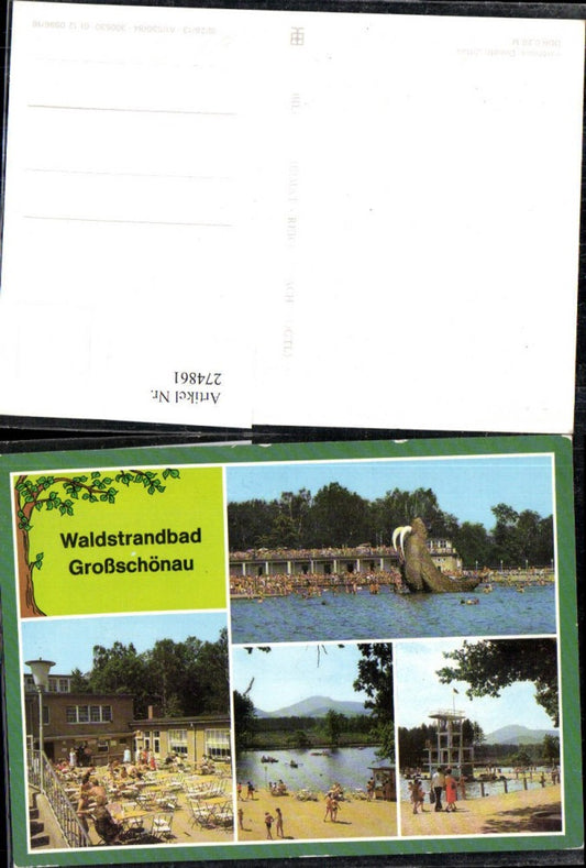 274861,Großschönau Waldstrandbad Strandbad Strandleben Sprungturm Mehrbildkarte