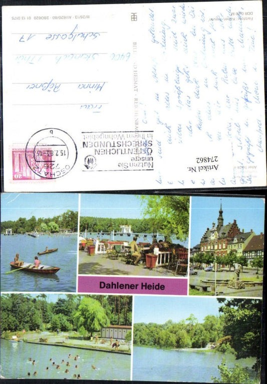 274862,Dahlen Rathaus Dahlener Heide Waldbad Schmannewitz Alter Teich Mehrbildkarte