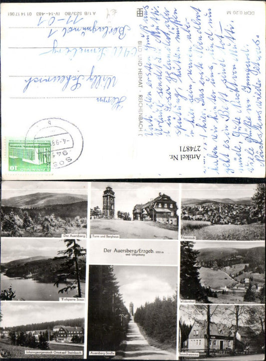 274871,Auersberg im Erzgebirge Eibenstock Wildenthal Talsperre Sosa Sauschwemme Mehrbildkarte
