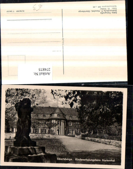274875,Eckartsberga Kindererholungsheim Marienthal
