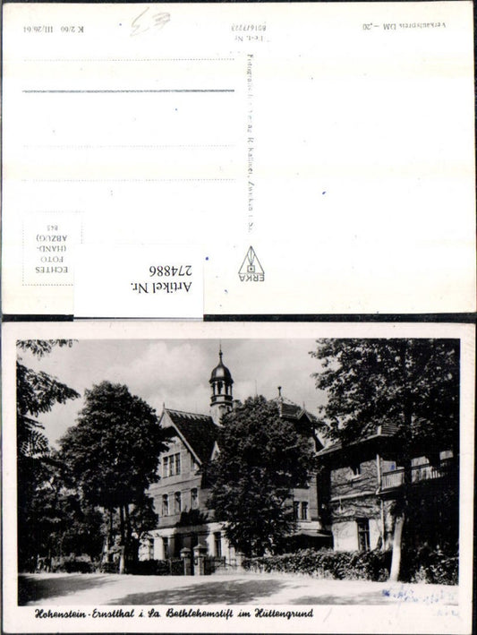 274886,Hohenstein Ernstthal Bethlehemstift im Hüttengrund