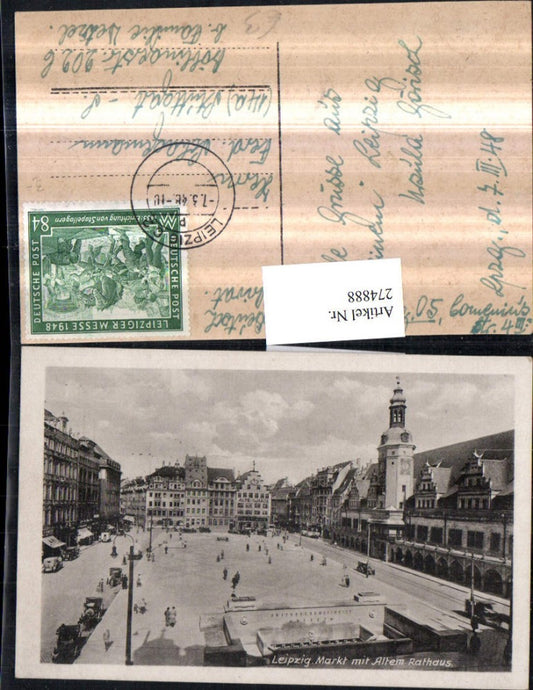 274888,Leipzig Markt m. Altem Rathaus Platz