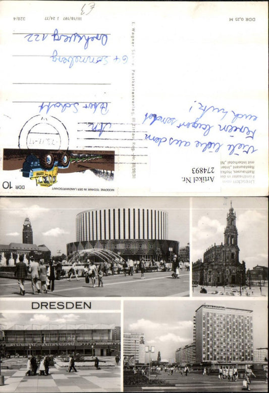 274893,Dresden Filmtheater Rathausturm Hofkirche Restaurant International Mehrbildkarte