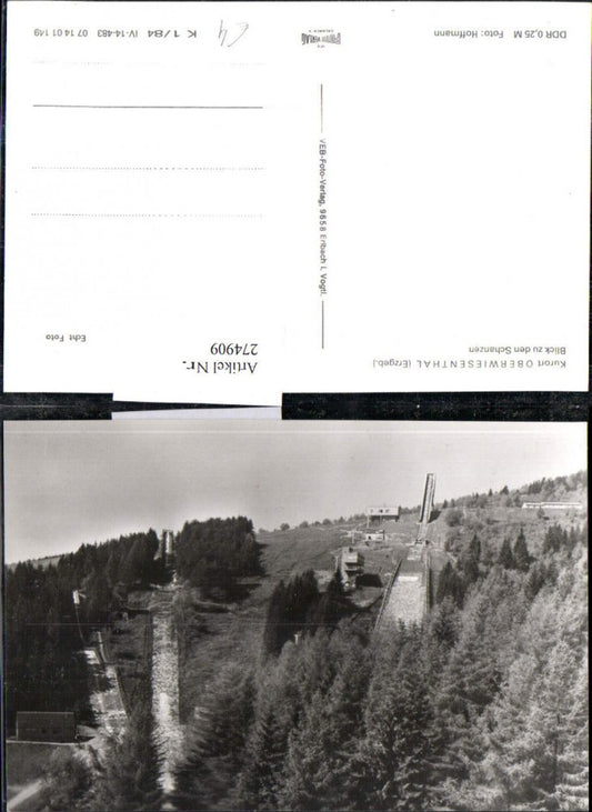 274909,Oberwiesenthal im Erzgebirge Blick zu den Schanzen