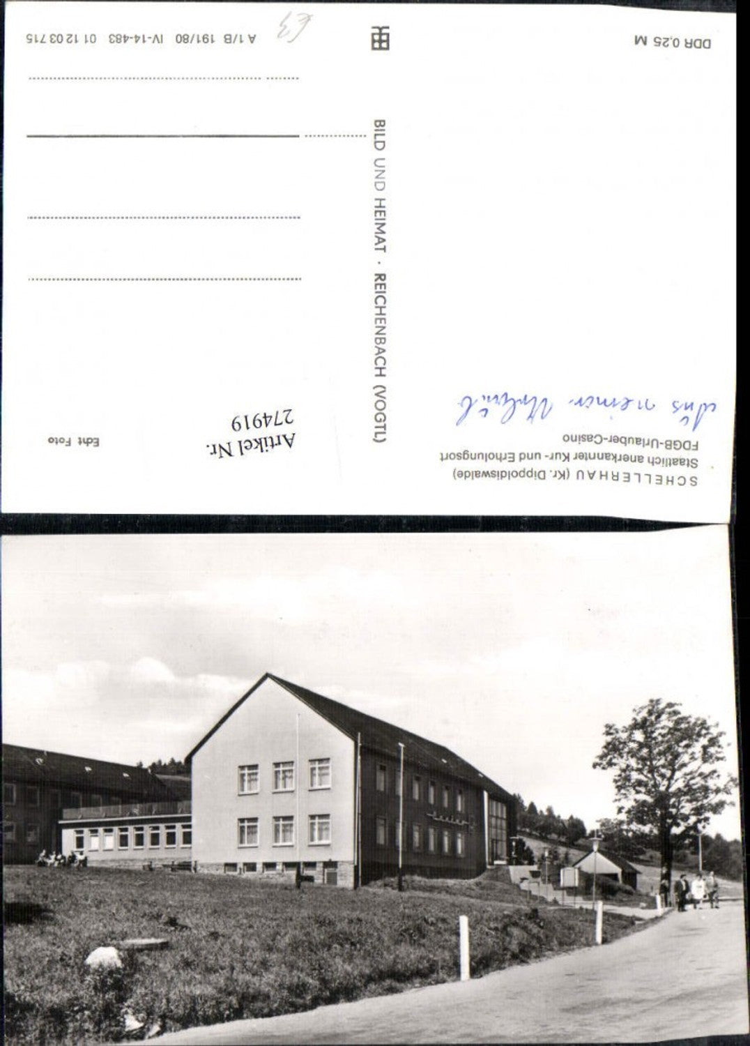274919,Schellerhau b. Altenberg FDGB-Urlauber-Casino