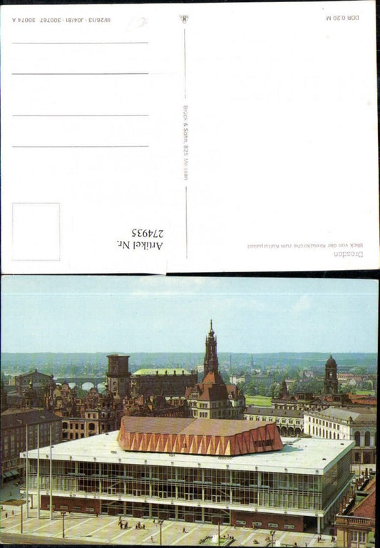 274935,Dresden Blick von d. Kreuzkirche zum Kulturpalast