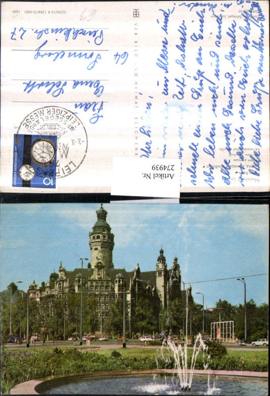274939,Leipzig Rathaus Springbrunnen
