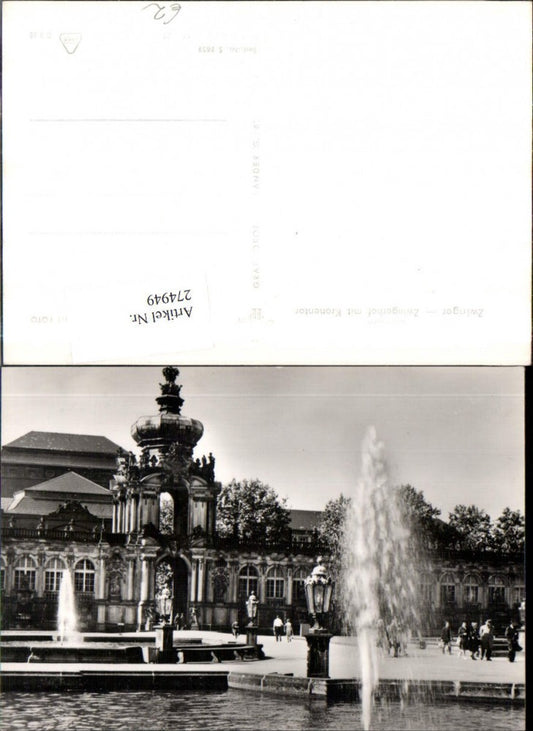 274949,Dresden Zwinger Zwingerhof m. Kronentor Springbrunnen