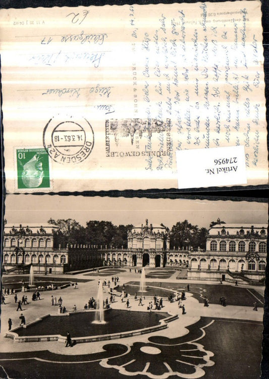 274956,Dresden Anlagen im Zwinger Springbrunnen Fontänen