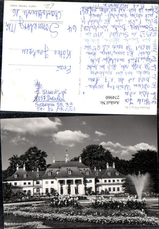 274960,Dresden Schloss Pillnitz Berg-Palais Springbrunnen