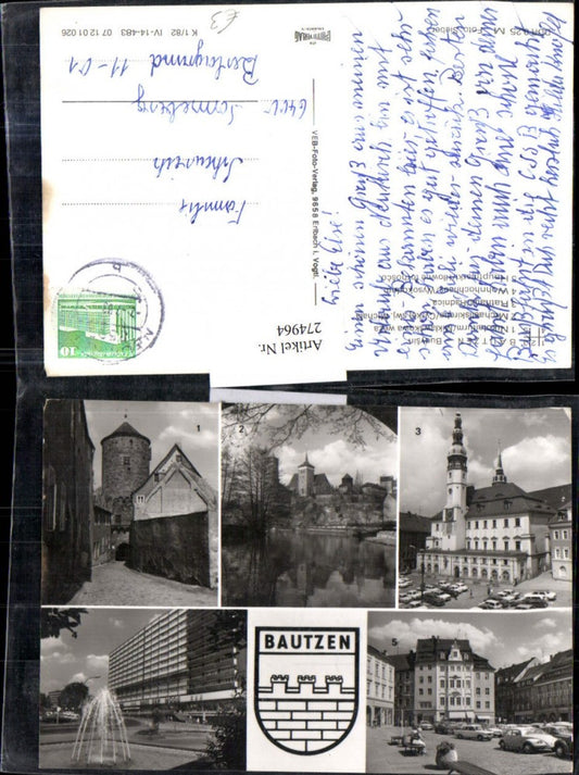 274964,Bautzen Nikolaiturm Michaeliskirche Rathaus Wohnhochhaus Hauptmarkt Mehrbildkarte