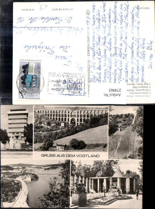274965,Reichenbach Wasserturm Göltzschtalbrücke Klingenthal Schanze Talsperre Pöhl Bad Elster Mehrbildkarte