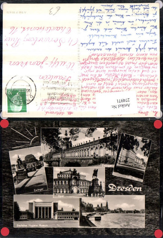274971,Dresden Cafe Prag Zwinger Oper Denkmal Deutsches Hygiene Museum Mehrbildkarte