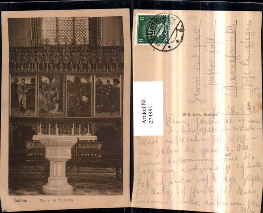 274991,Güstrow Altar in d. Pfarrkirche Kirche