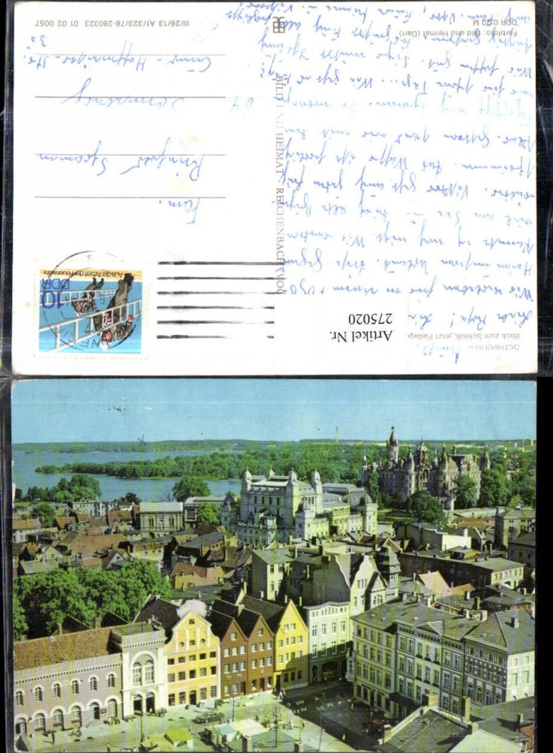 275020,Schwerin Totale Blick zum Schloss jetzt Pädagogisches Institut