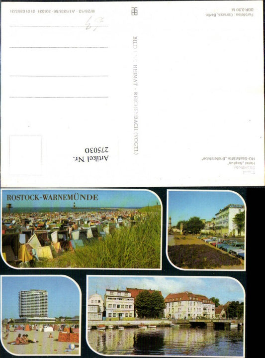 275030,Rostock Warnemünde Strand Strandhotel Hotel Neptun HO-Gastsätte Broilerstube Mehrbildkarte