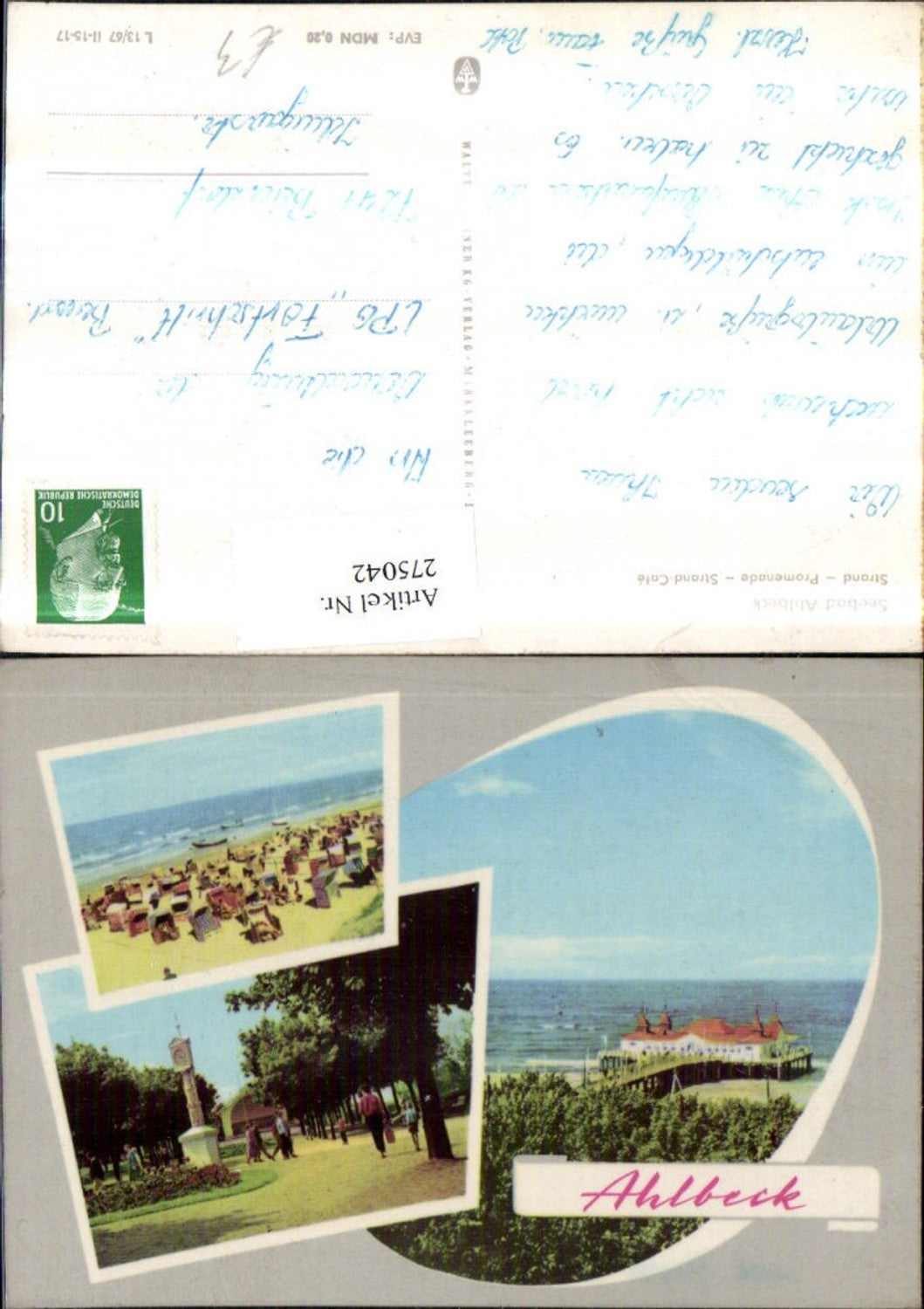275042,Seebad Ahlbeck Strand Promenade Strand-Cafe Mehrbildkarte