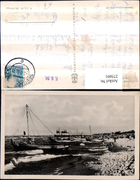 275091,Seebad Ahlbeck Segelboote Boote am Strand