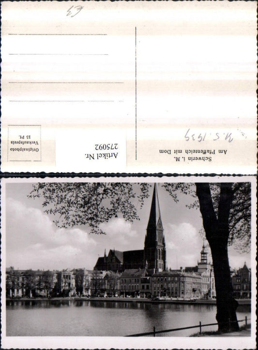 275092,Schwerin Pfaffentich m. Dom Kirche