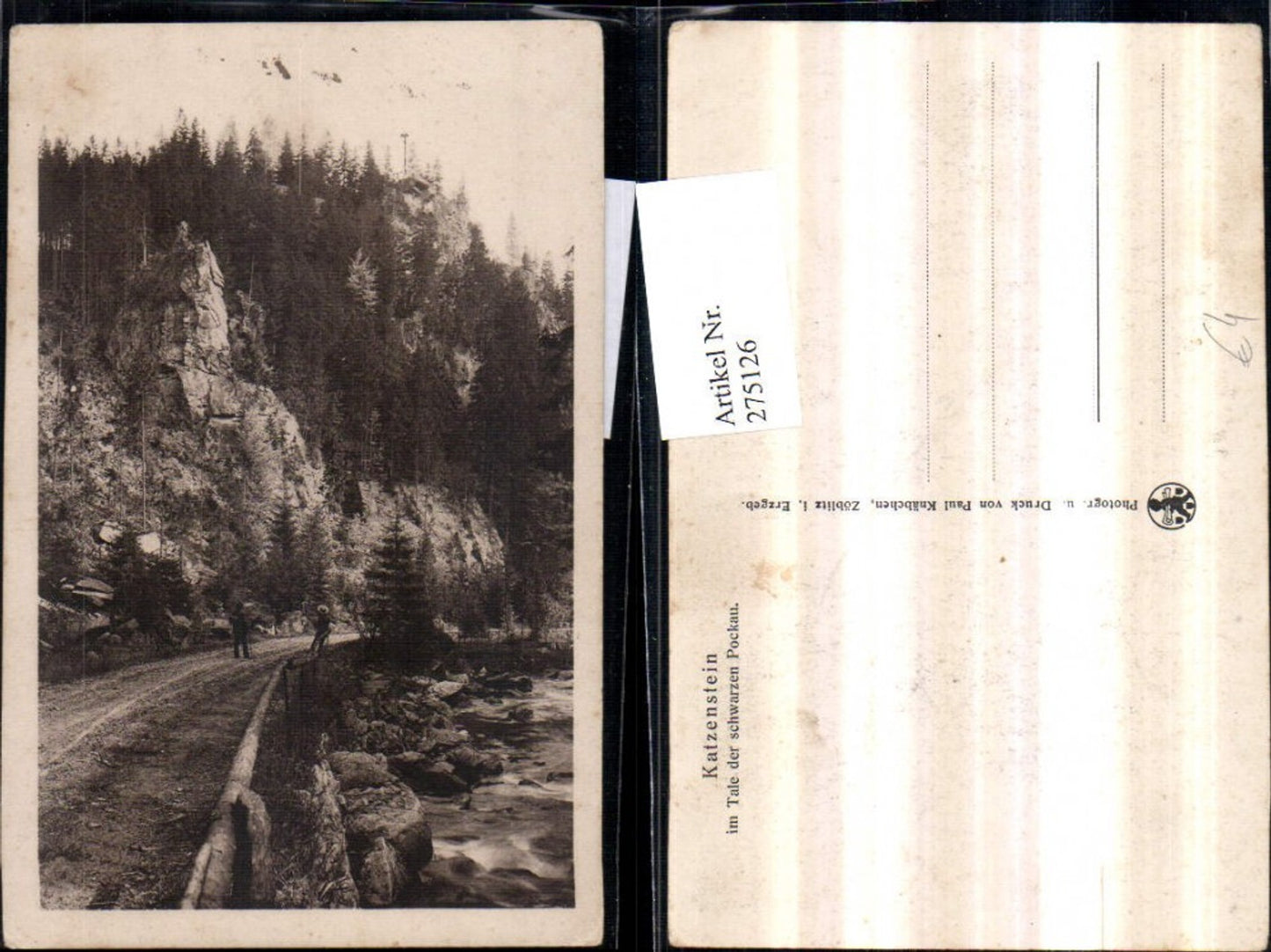 275126,Katzenstein im Tale der schwarzen Pockau Straße Felsen