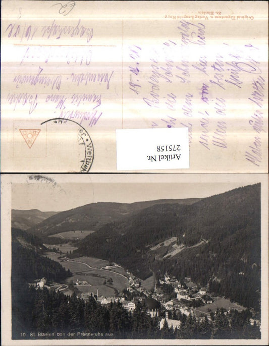 275158, St. Blasien Total view from Preensruhe