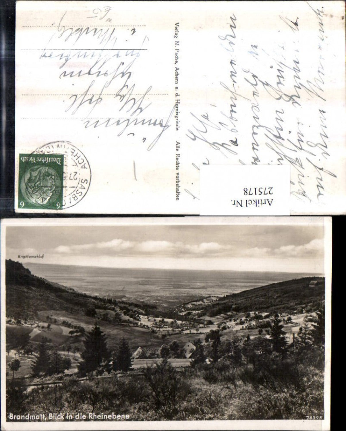 275178,Brandmatt b. Sasbachwalden Blick in d. Rheineben