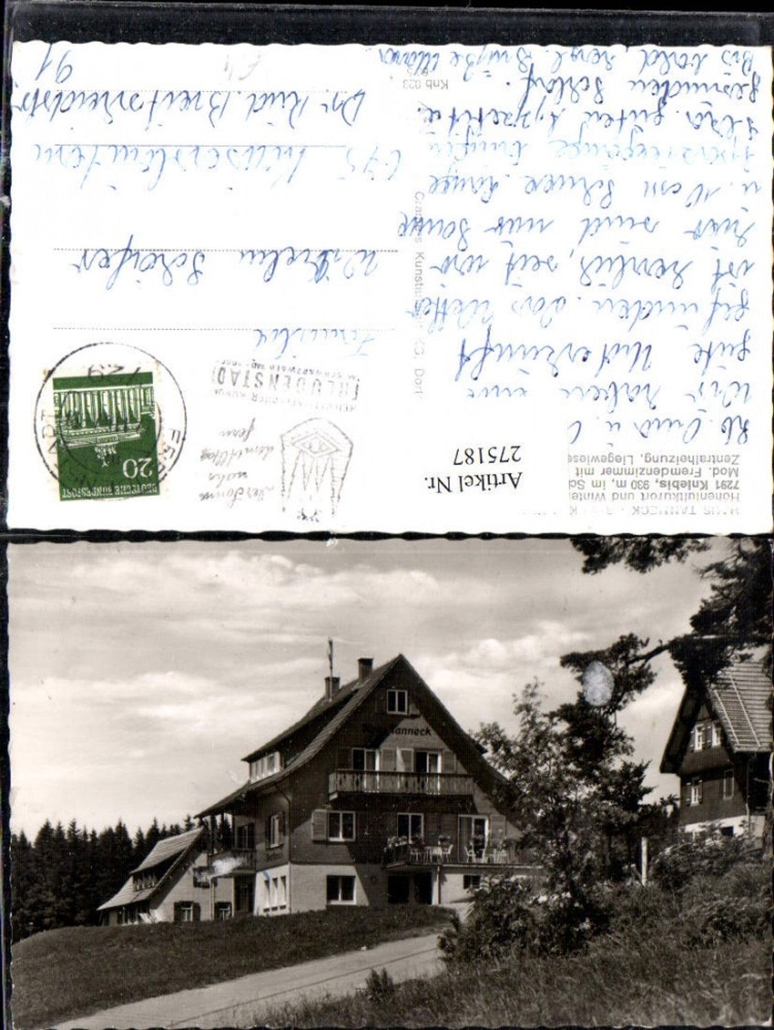 275187,Haus Tanneck b. Kniebis im Schwarzwald